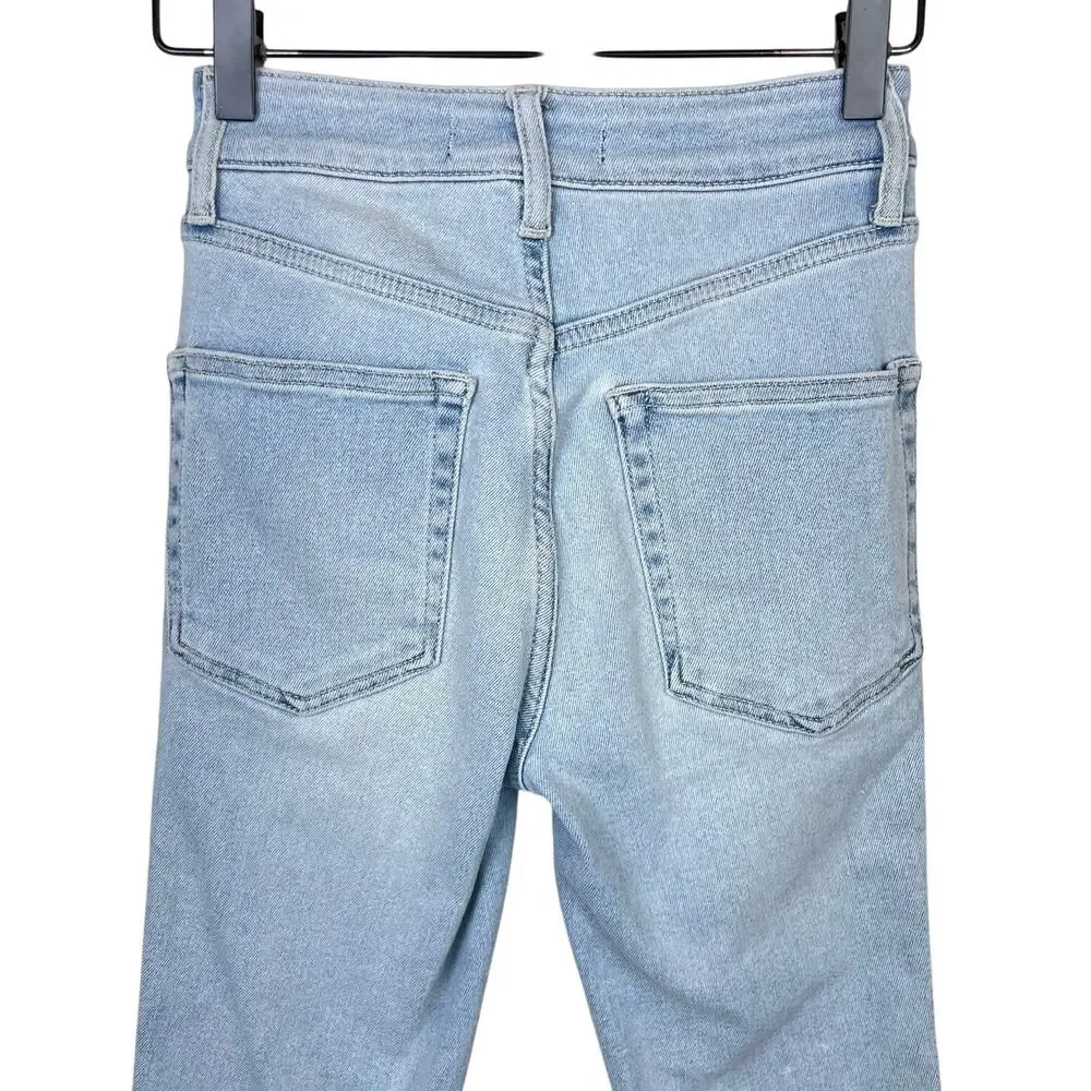 We the Free People NWT High Rise Raw Hem Light Wash Jeggings Skinny Jeans